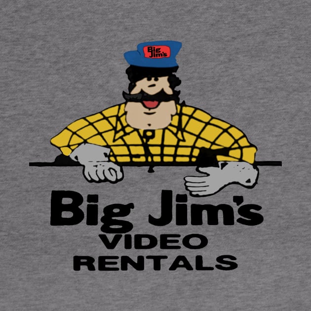 Big Jim's Video Rental - Limited Rental Store Collection T-Shirt by Dueling Decades